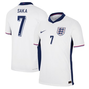 England Nike Dri Fit Adv Home Match Shirt 2025 with Saka 7 printing