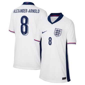 England Nike Home Stadium Shirt 2024 - Kids with Alexander-Arnold 8 printing