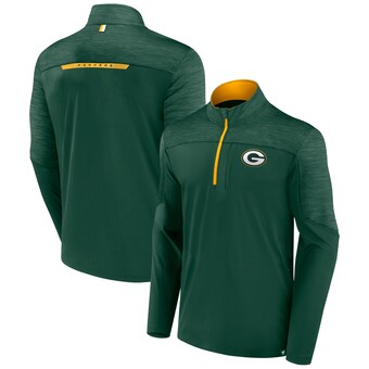 Men's Green Bay Packers Fanatics Green Defender Half-Zip Top