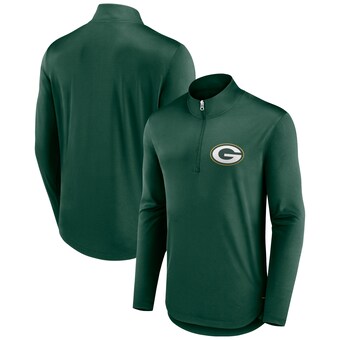 Men's Green Bay Packers Fanatics Green Tough Minded Quarter-Zip Top