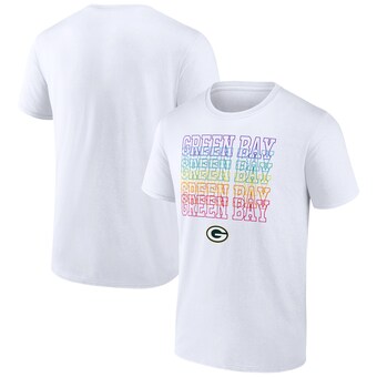 Men's Green Bay Packers Fanatics White City Pride Logo T-Shirt