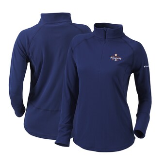 Women's Houston Astros Columbia Navy 2022 World Series Champions Flop Shot Half-Zip Pullover Jacket