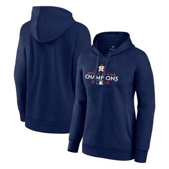 Women's Fanatics Navy Houston Astros 2022 World Series Champions Logo Plus Size Pullover Hoodie