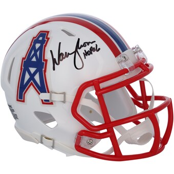 Warren Moon Houston Oilers Autographed Fanatics Authentic 1981-98 Speed Mini Helmet with "HOF 06" Inscription