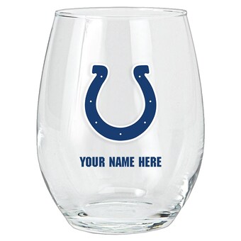 Indianapolis Colts 15oz. Personalized Stemless Glass Tumbler