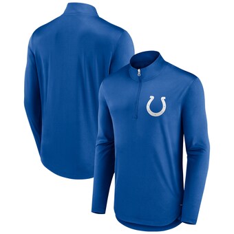 Men's Indianapolis Colts Fanatics Royal Tough Minded Quarter-Zip Top