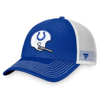 Men's Indianapolis Colts Fanatics Royal/White Fundamental Vintage Trucker Unstructured Adjustable Hat