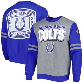 Men's Indianapolis Colts Mitchell & Ness Heather Gray All Over 2.0 Pullover Sweatshirt