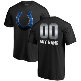 Men's Indianapolis Colts NFL Pro Line by Fanatics Black Personalized Midnight Mascot T-Shirt