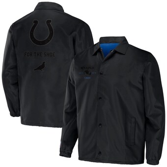 Men's Indianapolis Colts NFL x Staple Black Coaches Full-Snap Jacket