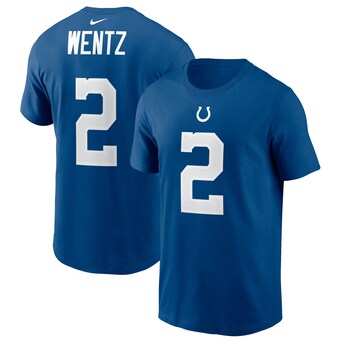 Men's Indianapolis Colts Carson Wentz Nike Royal Name & Number T-Shirt