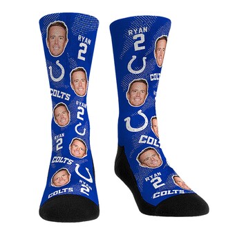 Men's Indianapolis Colts Matt Ryan Rock 'Em Socks Team Football Guy Crew Socks