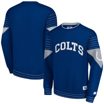 Men's Indianapolis Colts Starter Royal Face-Off Pullover Sweatshirt