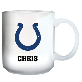 Indianapolis Colts White 11oz. Personalized Mug