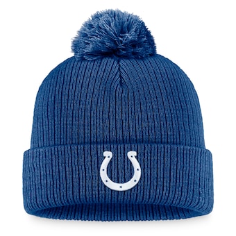 Women's  Indianapolis Colts Fanatics Royal Cuffed Knit Hat with Pom