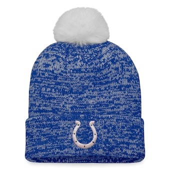 Women's Indianapolis Colts Fanatics Royal Iconic Cuffed Knit Hat with Pom