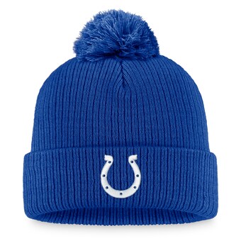 Women's Indianapolis Colts Fanatics Royal Logo Cuffed Knit Hat with Pom