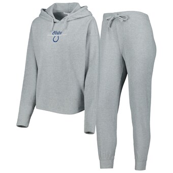 Women's Indianapolis Colts WEAR by Erin Andrews Heathered Gray Pullover Hoodie & Pants Lounge Set