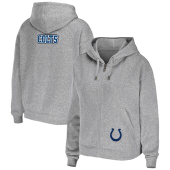 Women's Indianapolis Colts WEAR by Erin Andrews Heathered Gray Team Full-Zip Hoodie