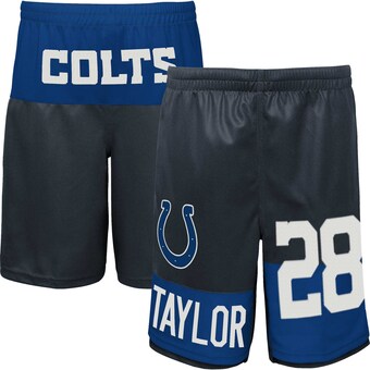 Youth Indianapolis Colts Jonathan Taylor Navy Player Name & Number Shorts