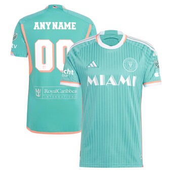 Men's Inter Miami CF  adidas Aqua 2024 Archive Custom Authentic Jersey