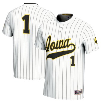 Unisex GameDay Greats #1 White Iowa Hawkeyes Softball Lightweight Fashion Jersey