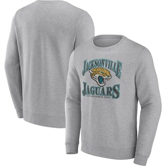 Men's Jacksonville Jaguars Fanatics Heathered Charcoal Playability Pullover Sweatshirt