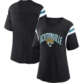 Women's Jacksonville Jaguars Fanatics Black Earned Stripes T-Shirt