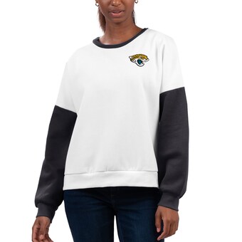 Women's Jacksonville Jaguars G-III 4Her by Carl Banks White A-Game Pullover Sweatshirt