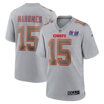 Men's Nike Patrick Mahomes Gray Kansas City Chiefs Super Bowl LVIII Atmosphere Fashion Game Jersey