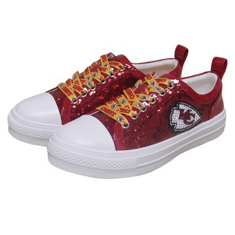 Women's Cuce Red Kansas City Chiefs Team Sequin Sneakers