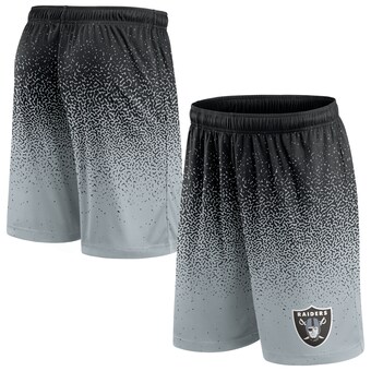 Men's Las Vegas Raiders Fanatics Black/Silver Ombre Shorts