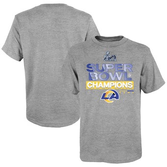 Youth Los Angeles Rams Fanatics Heathered Gray Super Bowl LVI Champions Locker Room Trophy Collection T-Shirt