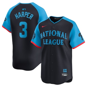 Men's Nike Bryce Harper Navy National League 2024 MLB All-Star Game Limited Player Jersey