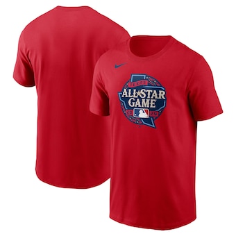 Rotes Nike 2024 MLB All-Star Game Logo-T-Shirt für Herren