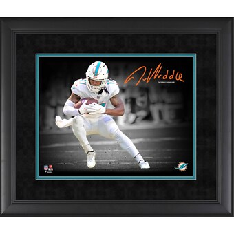 Facsimile Signature Miami Dolphins Jaylen Waddle Fanatics Authentic Framed 11" x 14" Spotlight Photograph