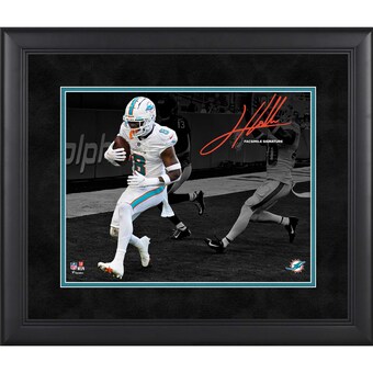 Facsimile Signature Miami Dolphins Jevon Holland Fanatics Authentic Framed 11" x 14" Spotlight Photograph