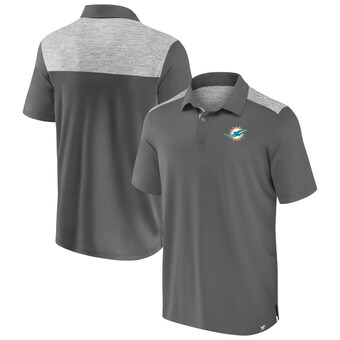 Men's Miami Dolphins Fanatics Gray Long Shot Polo