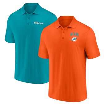 Men's Miami Dolphins Fanatics Lockup Two-Pack Polo Set