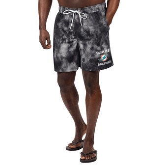 Men's Miami Dolphins G-III Sports by Carl Banks  Black Change Up Volley Swim Trunks