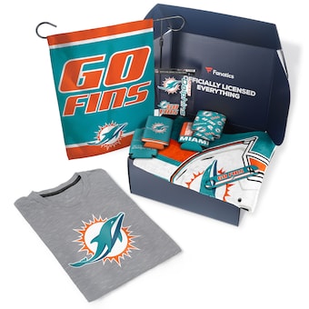 Miami Dolphins Fanatics Pack Tailgate Game Day Essentials T-Shirt Gift Box - $107+ Value