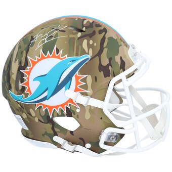 Autographed Miami Dolphins Tua Tagovailoa Fanatics Authentic Riddell CAMO Alternate Speed Authentic Helmet