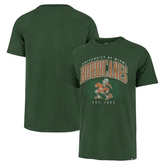 Men's '47 Green Miami Hurricanes Double Header Franklin T-Shirt