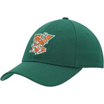 Men's adidas Green Miami Hurricanes Vault Slouch Flex Hat