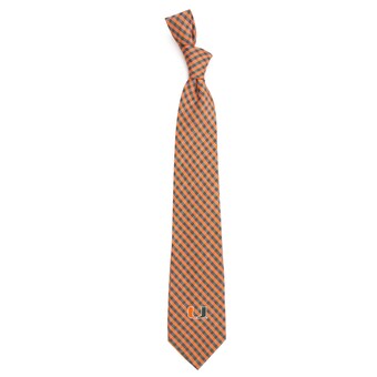 Miami Hurricanes Gingham Tie