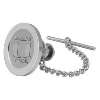 Miami Hurricanes Silver Tie Tack Lapel Pin