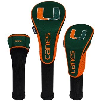 WinCraft Miami Hurricanes Three-Pack Golf Club Headcover Set