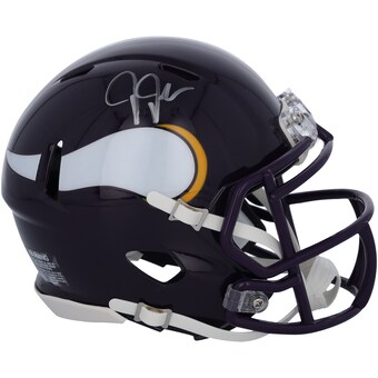 Justin Jefferson Minnesota Vikings Autographed Fanatics Authentic 1983-2001 Throwback Speed Mini Helmet