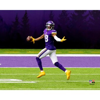 Unsigned Minnesota Vikings Justin Jefferson Fanatics Authentic Running in Touchdown Photograph