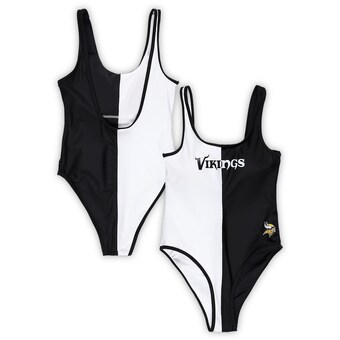 Women's Minnesota Vikings G-III 4Her by Carl Banks Black/White Last Stand One-Piece Swimsuit